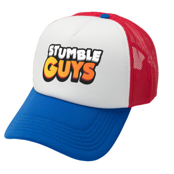 Stumble Guys, Καπέλο Ενηλίκων Soft Trucker με Δίχτυ Red/Blue/White (POLYESTER, ΕΝΗΛΙΚΩΝ, UNISEX, ONE SIZE)