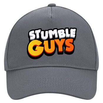 Stumble Guys, Ultimate Adult Hat Grey, (100% COTTON DRILL, ADULT, UNISEX, ONE SIZE)