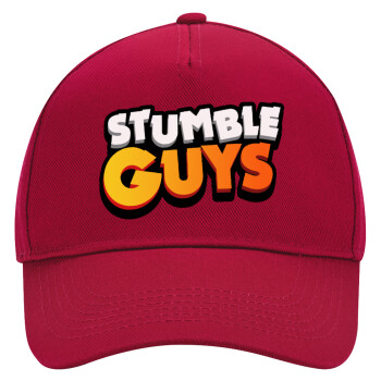 Stumble Guys, Adult Ultimate Hat RED, (100% COTTON DRILL, ADULT, UNISEX, ONE SIZE)