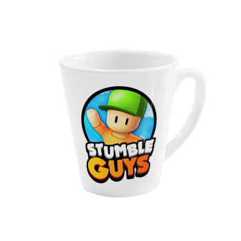 Stumble Guys, Κούπα κωνική Latte Λευκή, κεραμική, 300ml