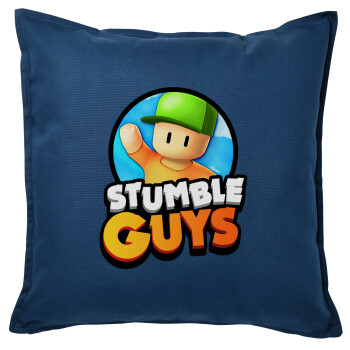 Stumble Guys, Sofa cushion Blue 50x50cm includes filling