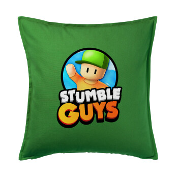 Stumble Guys, Sofa cushion Green 50x50cm includes filling