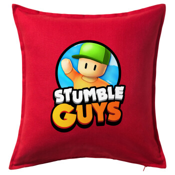 Stumble Guys, Sofa cushion RED 50x50cm includes filling