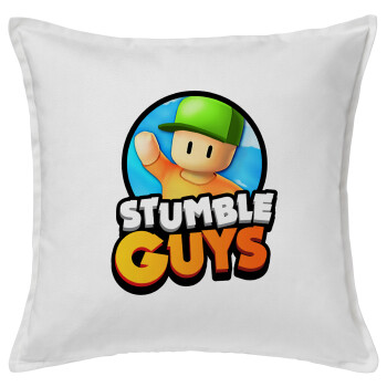 Stumble Guys, Sofa cushion White 50x50cm includes filling