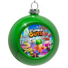 Green Christmas tree ornament bauble 8cm