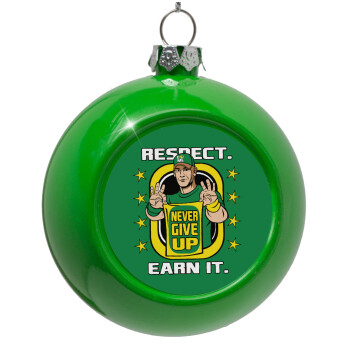 John Cena, Green Christmas tree ornament bauble 8cm