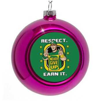 John Cena, Purple Christmas tree ornament bauble 8cm