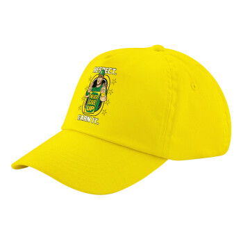 John Cena, Child's Baseball Cap, 100% Cotton Twill, Yellow (COTTON, CHILD, UNISEX, ONE SIZE)