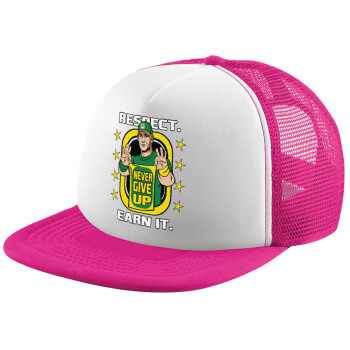 John Cena, Καπέλο Ενηλίκων Soft Trucker με Δίχτυ Pink/White (POLYESTER, ΕΝΗΛΙΚΩΝ, UNISEX, ONE SIZE)