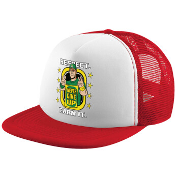 John Cena, Καπέλο Ενηλίκων Soft Trucker με Δίχτυ Red/White (POLYESTER, ΕΝΗΛΙΚΩΝ, UNISEX, ONE SIZE)