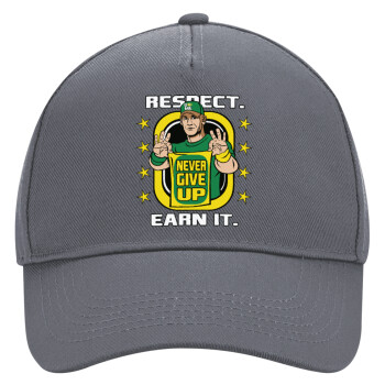 John Cena, Ultimate Adult Hat Grey, (100% COTTON DRILL, ADULT, UNISEX, ONE SIZE)