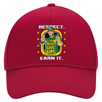 John Cena, Adult Ultimate Hat RED, (100% COTTON DRILL, ADULT, UNISEX, ONE SIZE)