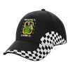 Adult Ultimate BLACK RACING Cap, (100% COTTON DRILL, ADULT, UNISEX, ONE SIZE)