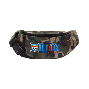 Onepiece logo, Unisex waist bag (banana) in Jungle camouflage color with 2 pockets