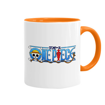 Onepiece logo, Mug colored orange, ceramic, 330ml