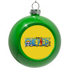 Green Christmas tree ornament bauble 8cm