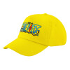 Child's Baseball Cap, 100% Cotton Twill, Yellow (COTTON, CHILD, UNISEX, ONE SIZE)