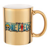 Mug ceramic, gold mirror, 330ml