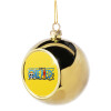 Golden Christmas tree ball ornament 8cm