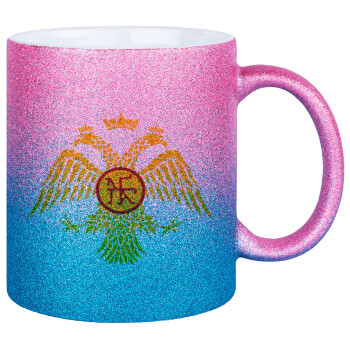 Byzantine Empire, Κούπα Χρυσή/Μπλε Glitter, κεραμική, 330ml