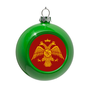 Byzantine Empire, Green Christmas tree ornament bauble 8cm