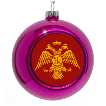 Byzantine Empire, Purple Christmas tree ornament bauble 8cm