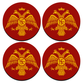 Byzantine Empire, SET of 4 round wooden coasters (9cm)