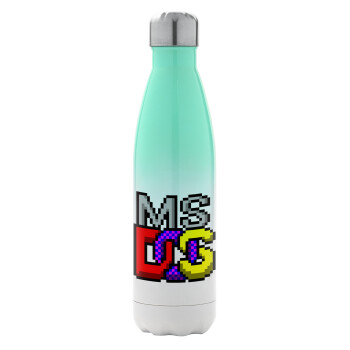 MsDos, Metal mug thermos Green/White (Stainless steel), double wall, 500ml