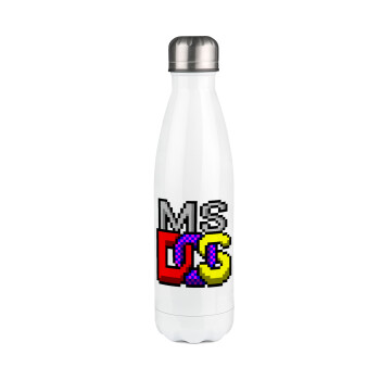 MsDos, Metal mug thermos White (Stainless steel), double wall, 500ml