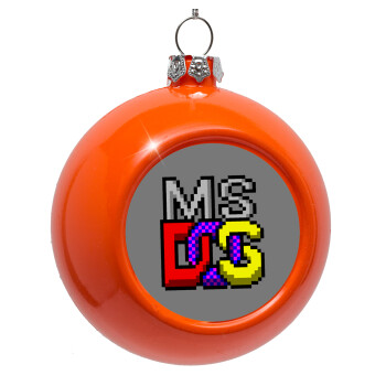 MsDos, Orange Christmas tree ornament bauble 8cm