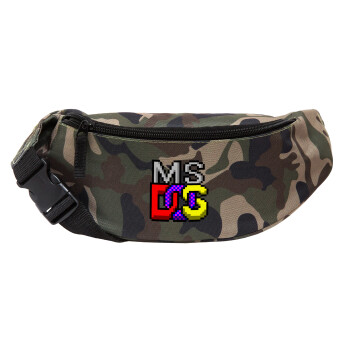 MsDos, Unisex waist bag (banana) in Jungle camouflage color with 2 pockets