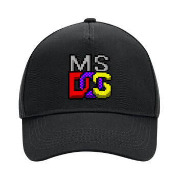 MsDos, Adult Ultimate Hat BLACK, (100% COTTON DRILL, ADULT, UNISEX, ONE SIZE)