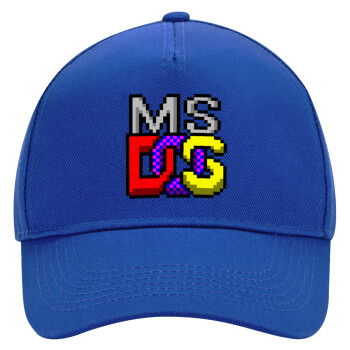 MsDos, Ultimate Adult Hat BLUE, (100% COTTON DRILL, ADULT, UNISEX, ONE SIZE)