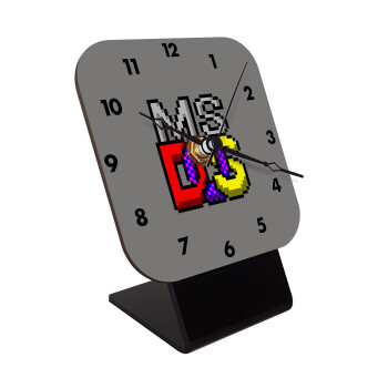 MsDos, Επιτραπέζιο ρολόι ξύλινο με δείκτες (10cm)