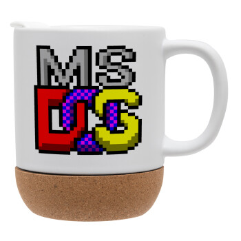 MsDos, Ceramic coffee mug Cork (MAT), 330ml (1pcs)