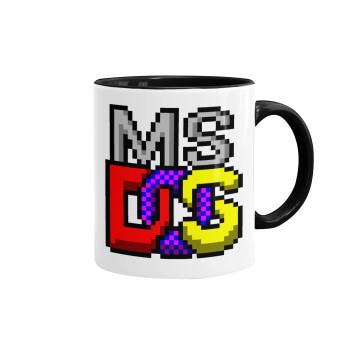 MsDos, Mug colored black, ceramic, 330ml