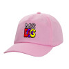 Adult Baseball Cap, 100% Cotton, PINK (COTTON, ADULT, UNISEX, ONE SIZE)