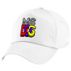 Children's Baseball Cap, 100% Cotton Twill, White (COTTON, CHILDREN'S, UNISEX, ONE SIZE)