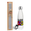 Easter candle, metallic white thermos bottle (500ml) & aromatic flat candle (30cm) (GRAY)