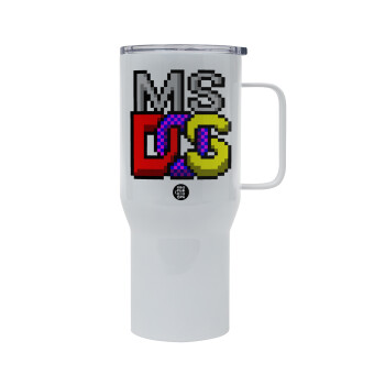 MsDos, Mega Stainless steel Tumbler with lid, double wall 750L