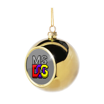 MsDos, Golden Christmas tree ball ornament 8cm