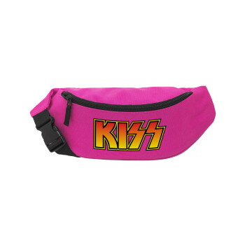 KISS, Unisex waist bag (banana) in PINK color with 2 pockets