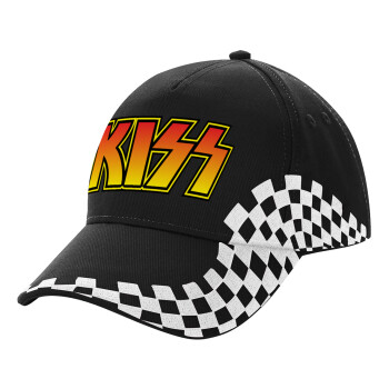 KISS, Adult Ultimate BLACK RACING Cap, (100% COTTON DRILL, ADULT, UNISEX, ONE SIZE)