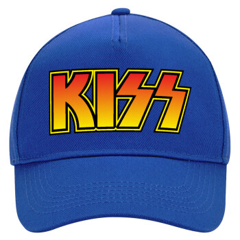 KISS, Ultimate Adult Hat BLUE, (100% COTTON DRILL, ADULT, UNISEX, ONE SIZE)