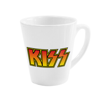 KISS, Κούπα κωνική Latte Λευκή, κεραμική, 300ml