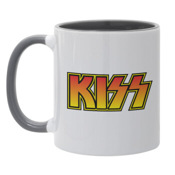 KISS, Mug colored grey, ceramic, 330ml