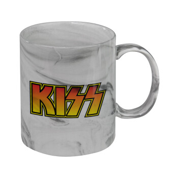 KISS, Mug ceramic marble style, 330ml