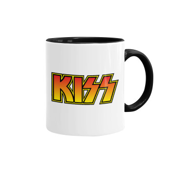 KISS, Mug colored black, ceramic, 330ml