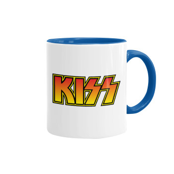 KISS, Mug colored blue, ceramic, 330ml