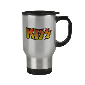 KISS, Stainless steel travel mug with lid, double wall 450ml